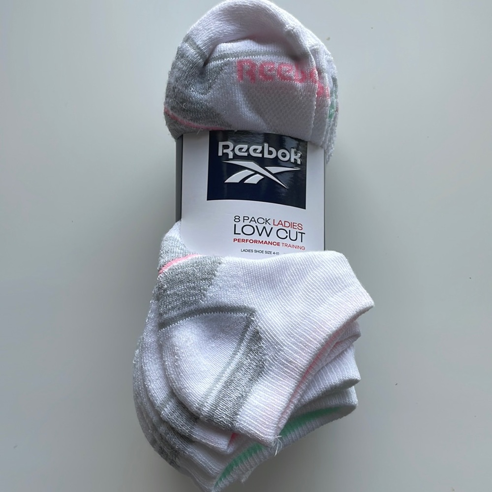 Reebok 8 pack Ladies Low Cut Performance Training Socks